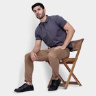 Men's Slim Fit Casual Trousers, खाकी, small image number null