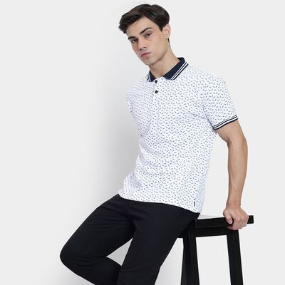 Men's 100% Cotton Collared Half Sleeves T-Shirt