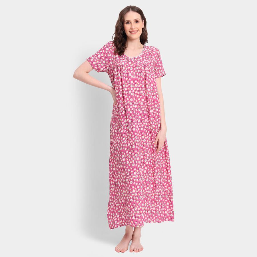 Ladies' Nighty, गुलाबी, large image number null