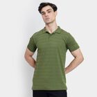 Men's Collared Half Sleeves T-Shirt, Olive, small image number null