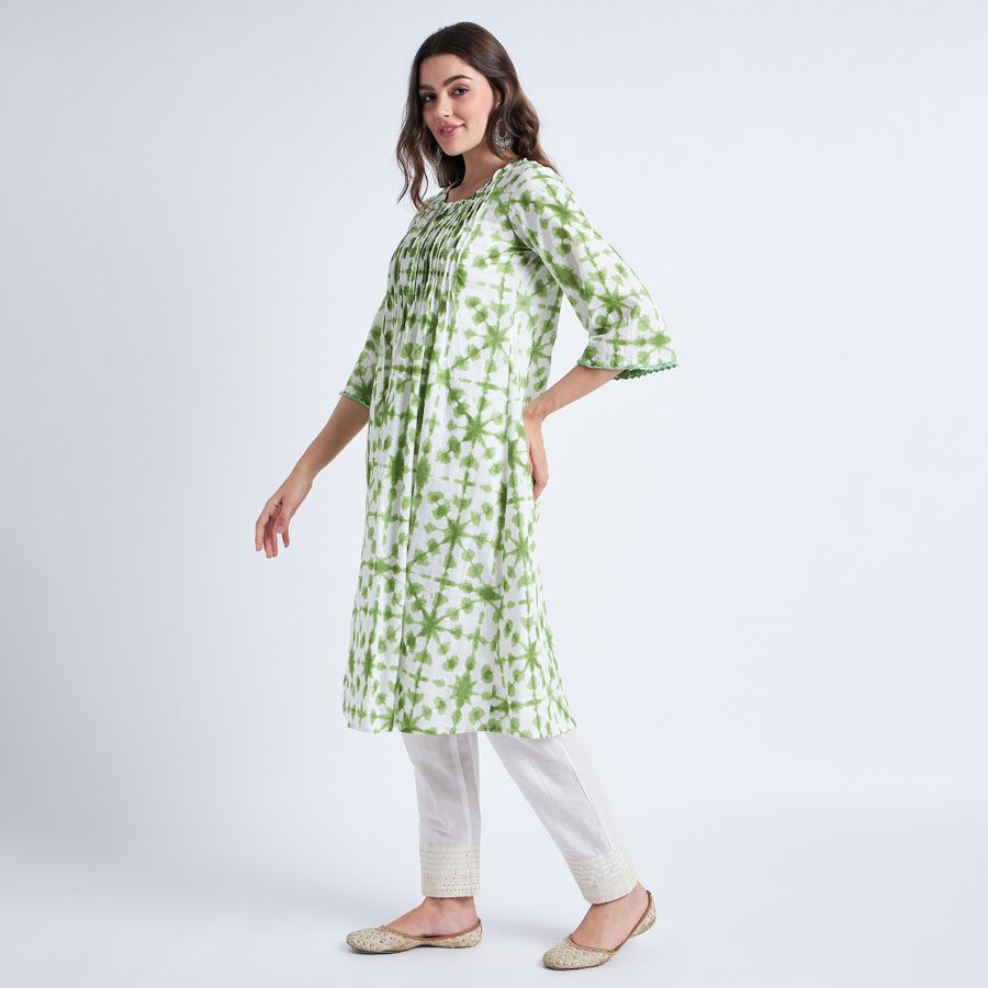 Ladies' Cotton Kurta, Light Green, large image number null