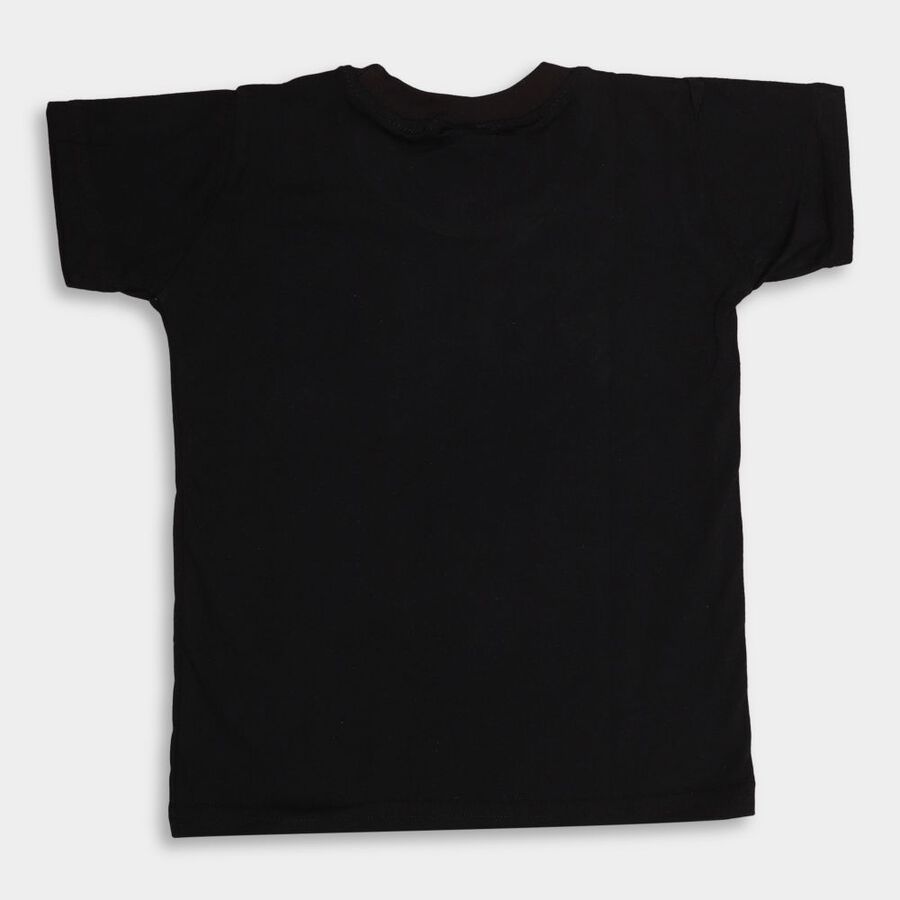 Boys' Half Sleeves T-Shirt, Black, large image number null