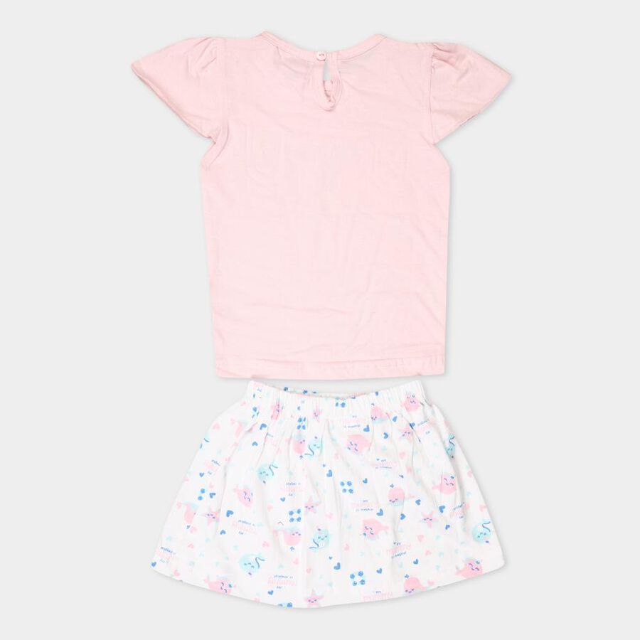 Infants' Cotton Skirt Top, Light Pink, large image number null