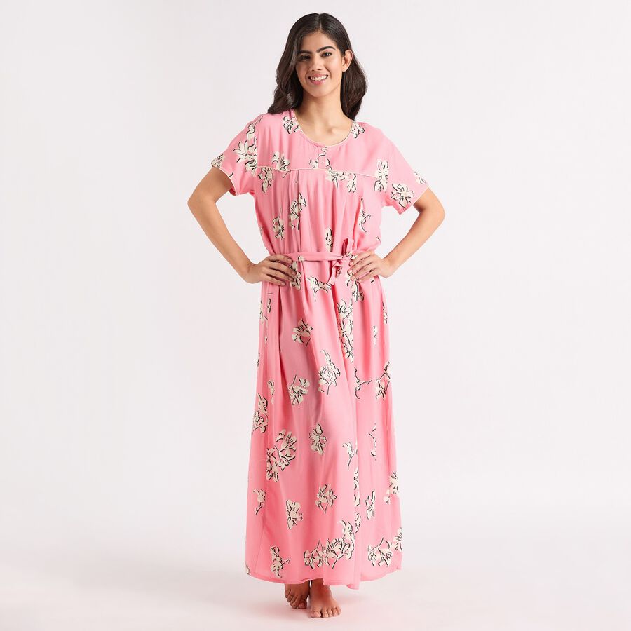 Ladies' Nighty, गुलाबी, large image number null