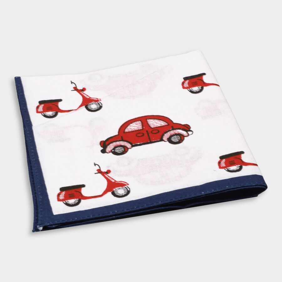 Boys' Cotton Hanky, सफ़ेद, large image number null