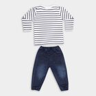 Infant Boy's Cotton Baba Suit, नेवी ब्लू, small image number null