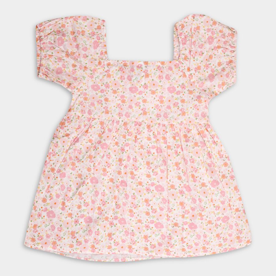 Infants' Cotton Frock, Light Pink, large image number null