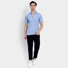 Men's Collared Half Sleeves T-Shirt, Light Blue, small image number null