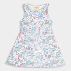 Girls' Cotton Frock, Off White, small image number null