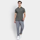 Men's Collared Half Sleeves T-Shirt, Dark Green, small image number null