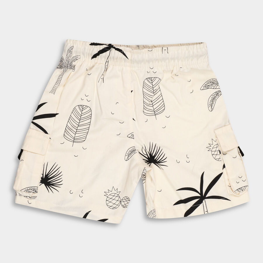 Boys' Cotton Bermudas, Off White, large image number null