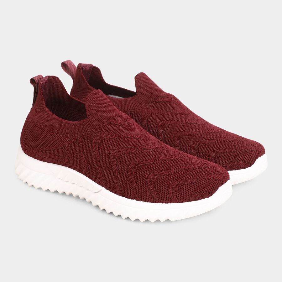 Womens Moulded Casual Shoes, Maroon, large image number null