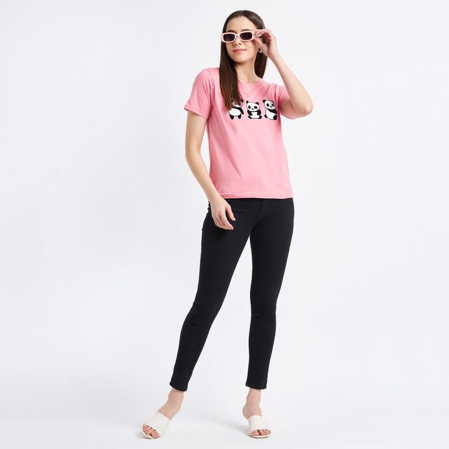 Ladies' Cotton T-Shirt, Pink, large image number null