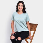 Ladies' Round Neck T-Shirt, हल्का हरा, small image number null