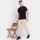 Men's 100% Cotton Slim Fit Casual Trousers, गहरा पीला, small image number null