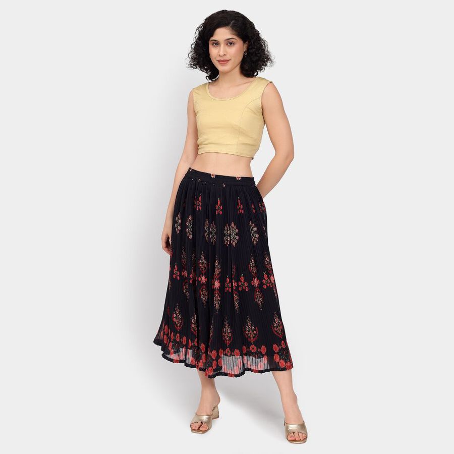 Ladies' Lehenga Skirt, Black, large image number null