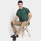 Men's 100% Cotton Slim Fit Casual Trousers, Khaki, small image number null