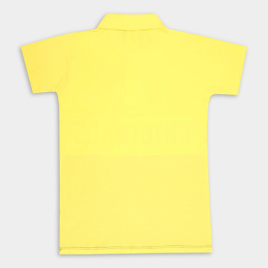 Boys' Cotton T-Shirt, Yellow, large image number null