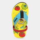 Kids Printed Flip Flops, Yellow, small image number null