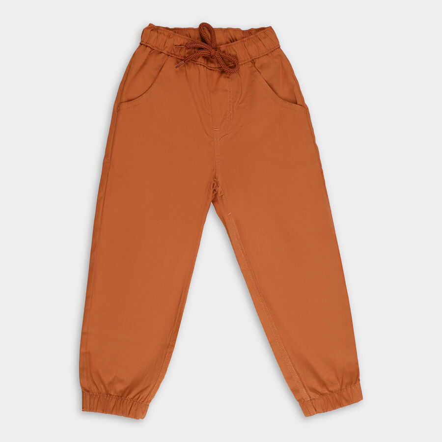 Boys' Cotton Trouser, Brown, large image number null