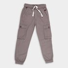 Boys' Cotton Trousers, गहरा ग्रे, small image number null