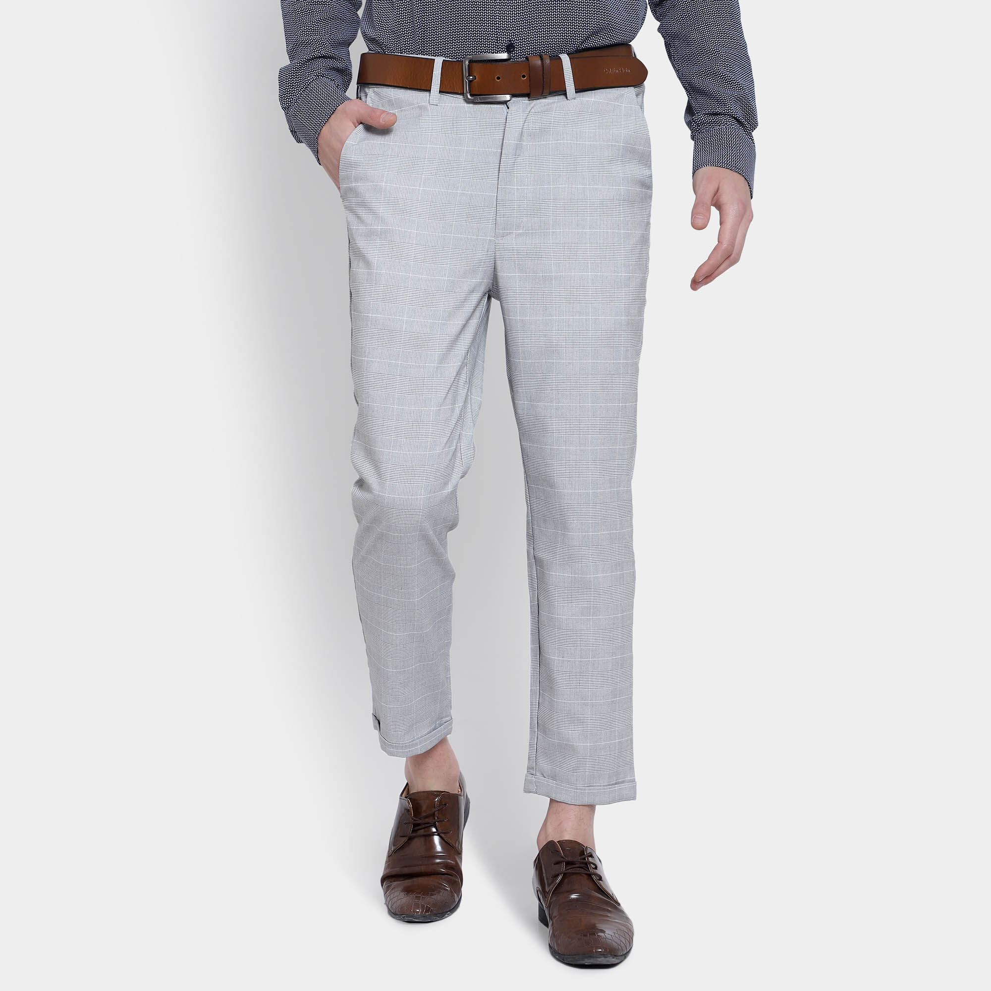 Red Cherry Flexi Wasit-Ankle Length Grey Lycra Slim Fit Men Grey Trousers -  Buy Red Cherry Flexi Wasit-Ankle Length Grey Lycra Slim Fit Men Grey  Trousers Online at Best Prices in India |