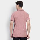 Men's Cotton Collared Half Sleeves T-Shirt, Peach, small image number null