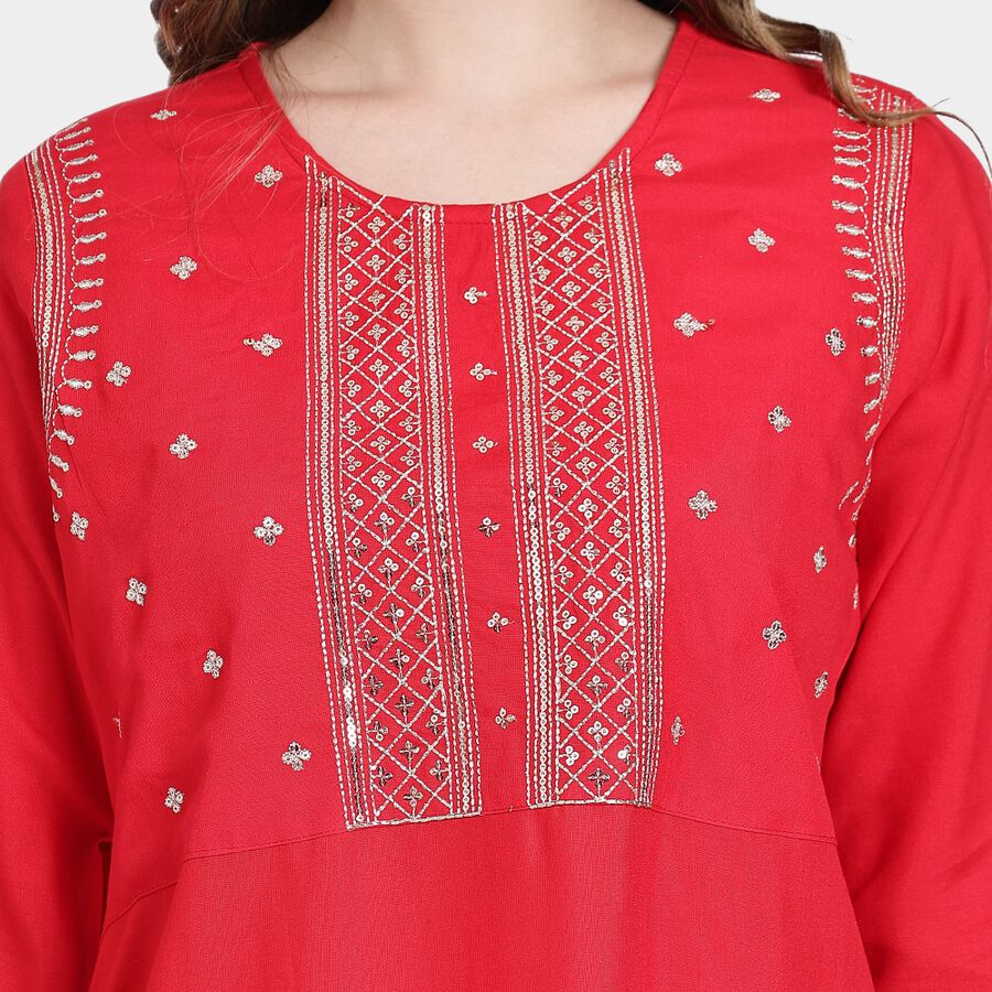 Ladies' Kurta, Red, large image number null