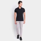 Men's Slim Fit Casual Trousers, हल्का ग्रे, small image number null