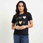 Ladies' Cotton T-Shirt, Black, small image number null