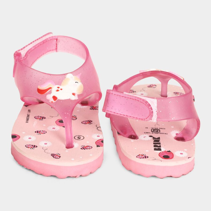 Kids' Print Slippers, Pink, large image number null