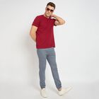 Men's Round Neck Half Sleeves T-Shirt, Maroon, small image number null