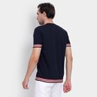 Men's Round Neck Half Sleeves T-Shirt, Navy Blue, small image number null