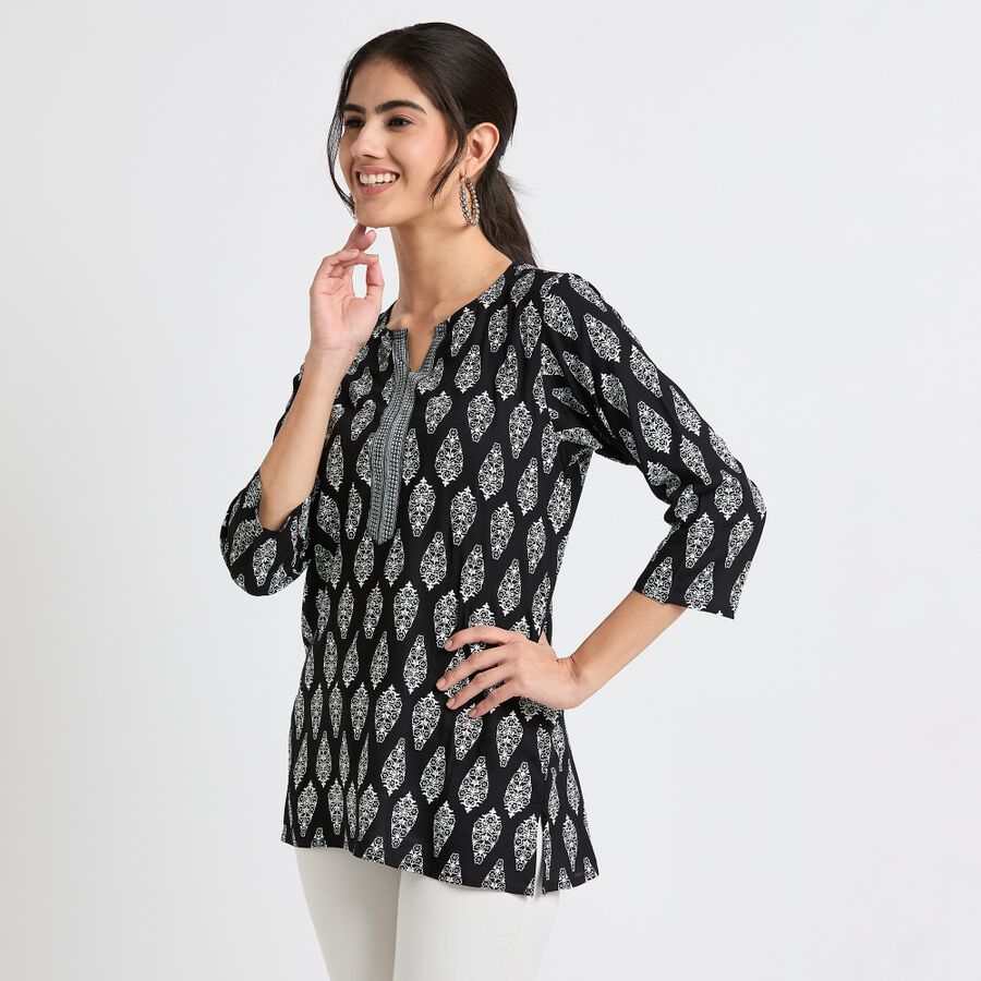 Ladies' Kurti, Black, large image number null