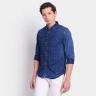 Men's 100% Cotton Casual Shirt, Navy Blue, small image number null