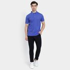 Men's Collared Half Sleeves T-Shirt, Dark Blue, small image number null