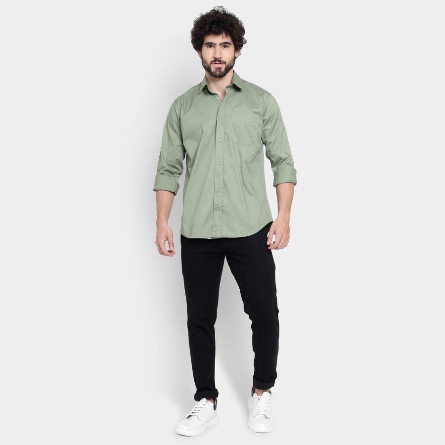 Men's Casual Shirt, Olive, large image number null