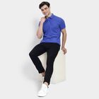 Men's Collared Half Sleeves T-Shirt, Dark Blue, small image number null