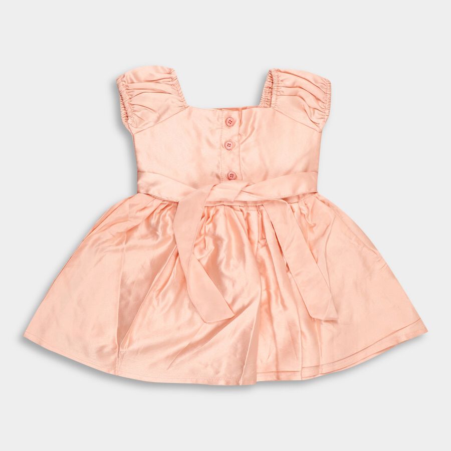 Infant Girl's Frock, पीच, large image number null