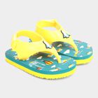 Kids Printed Flip Flops, Yellow, small image number null