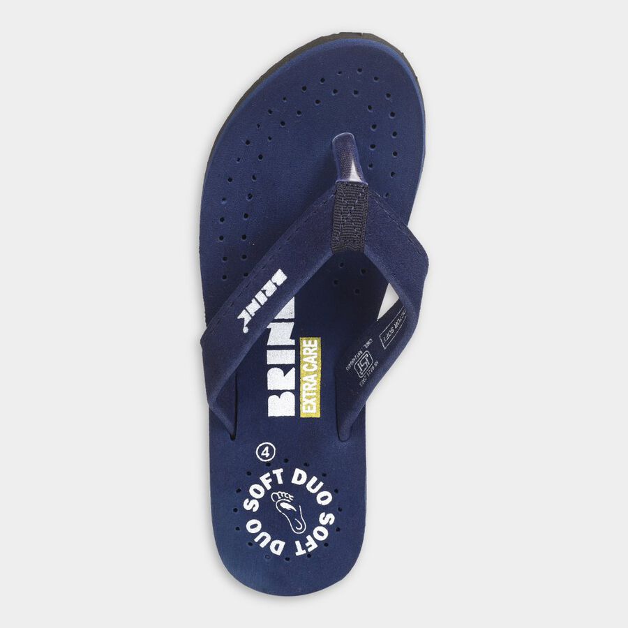 Womens Printed Sliders, Navy Blue, large image number null