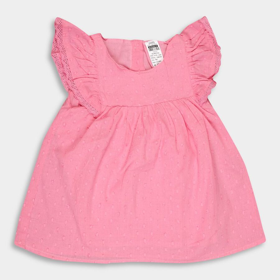 Infants' Cotton Frock, Pink, large image number null