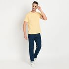 Men's Round Neck Half Sleeves T-Shirt, Yellow, small image number null