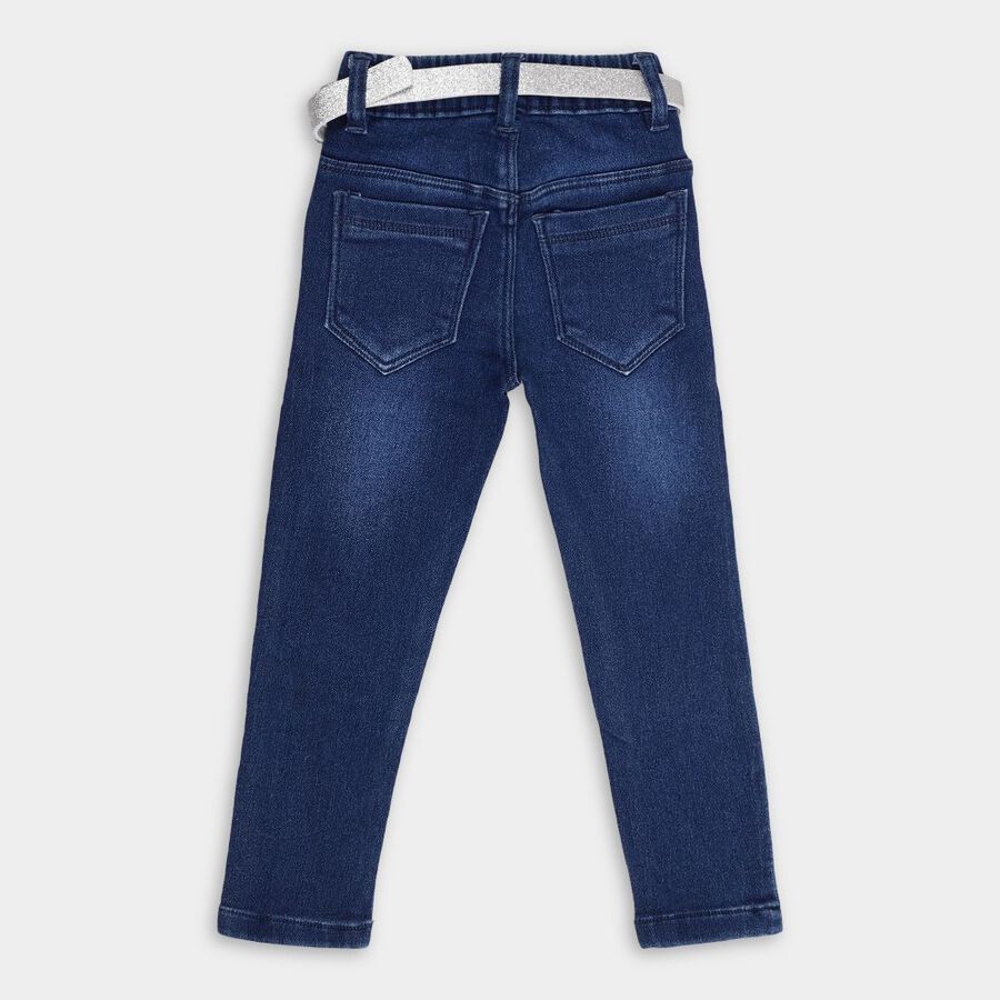 Girls' Jeans, गहरा नीला, large image number null