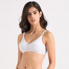 Ladies' 100% Cotton Bra, White, small image number null