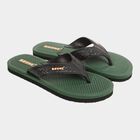 Mens Printed Flip Flops, Green, small image number null