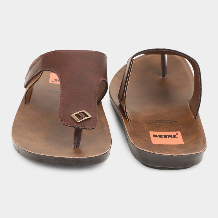 Mens Floater Sandals, Brown, large image number null