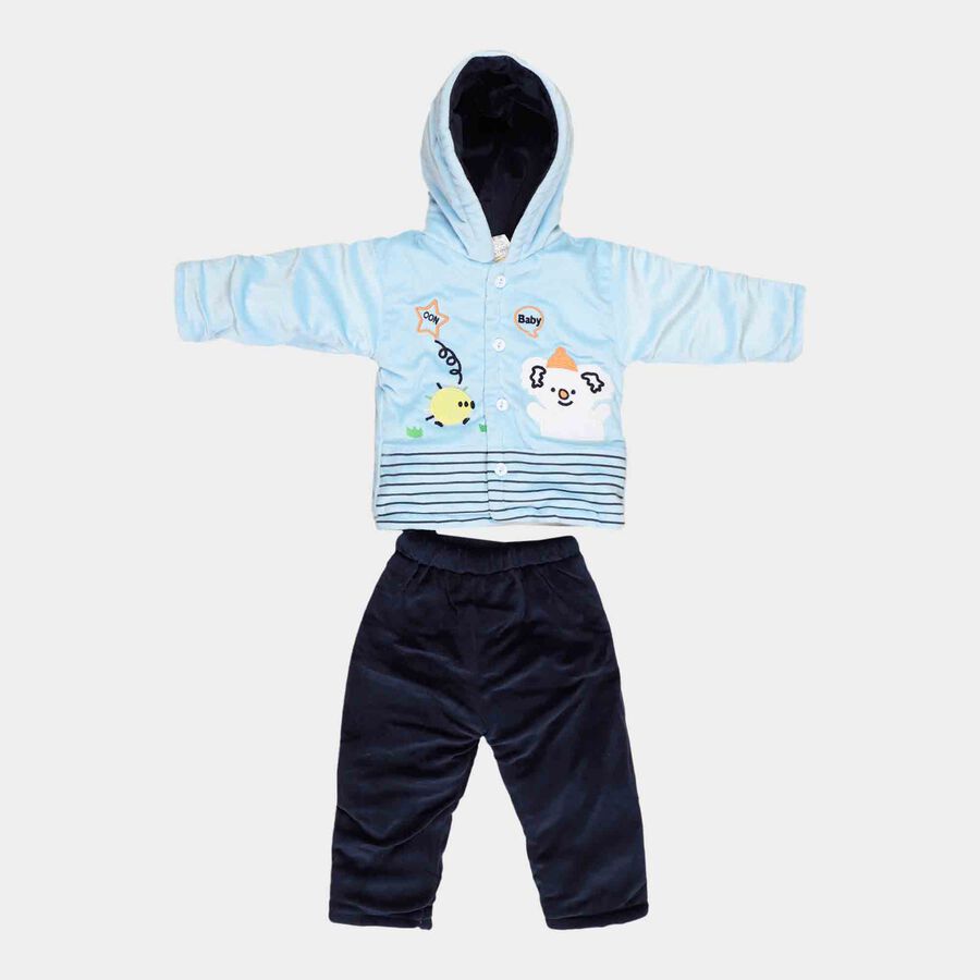 Infant Boy's Cotton Baba Suit, Light Blue, large image number null