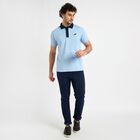 Mens' Collared Half Sleeves T-Shirt, Light Blue, small image number null