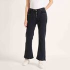 Basic Wash High Rise Boot Cut Jeans, Black, small image number null